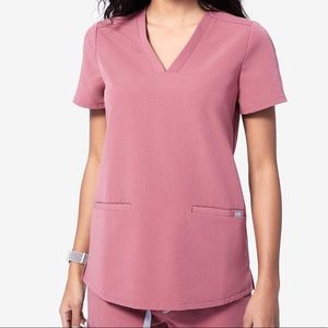 Figs scrubs set in mauve